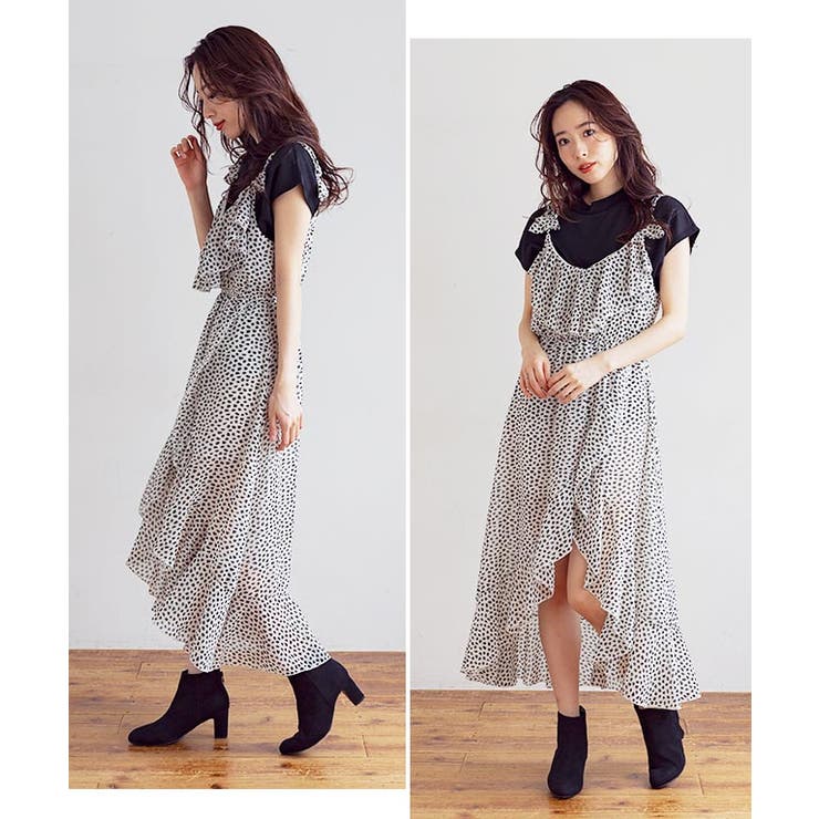 人気新品 ワンピース キャミワンピ[品番：GW000003846]｜Growing シフォン 女性用