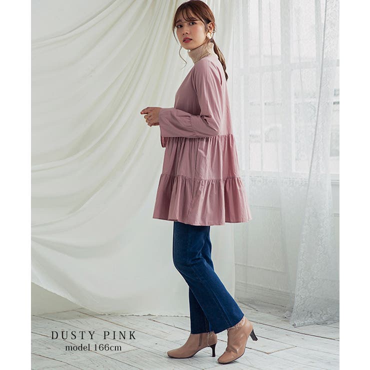 トップス チュニック 長袖[品番：GW000003662]｜Growing Rich