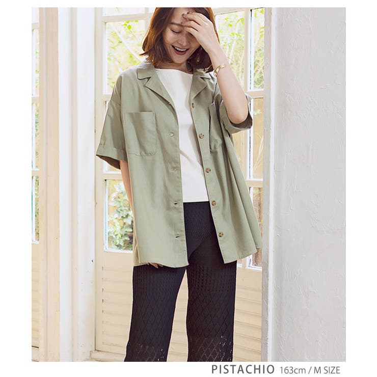 リネン シャツ 半袖[品番：GW000004077]｜Growing Rich（グロー