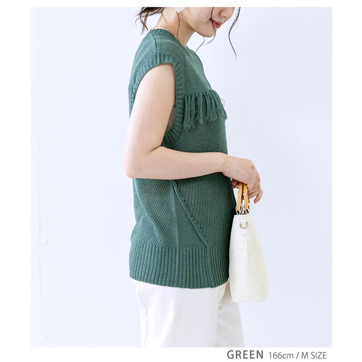 トップス サマーニット かぎ編み[品番：GW000004079]｜Growing
