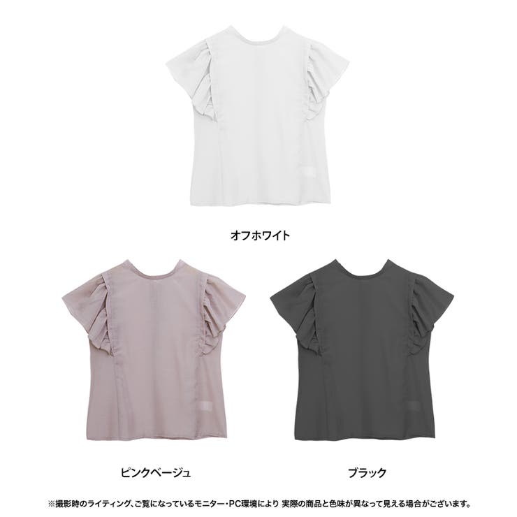 シアー ブラウス 半袖[品番：GW000004103]｜Growing Rich
