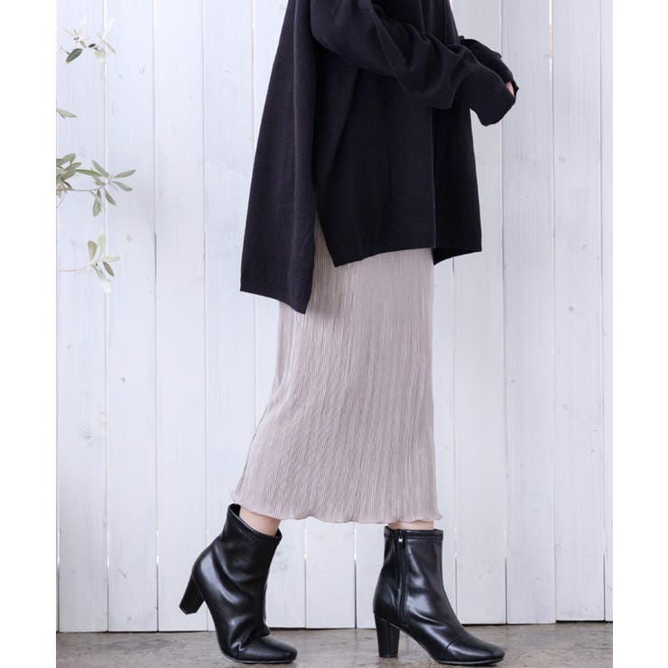 グレージュ | スカート プリーツ ロング | Growing Rich