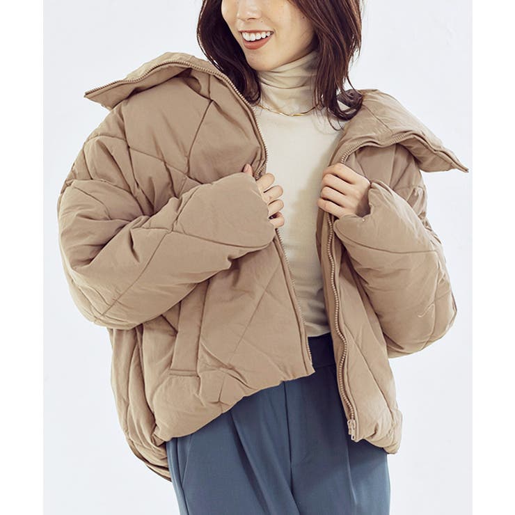 ダイヤ柄キルト中綿ブルゾン アウター フェイクダウン 品番 Gw Growing Rich グローウィングリッチ のレディース ファッション通販 Shoplist ショップリスト