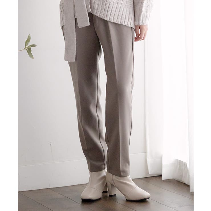 グレージュ | センタープレスパンツ パンツ テーパード | Growing Rich