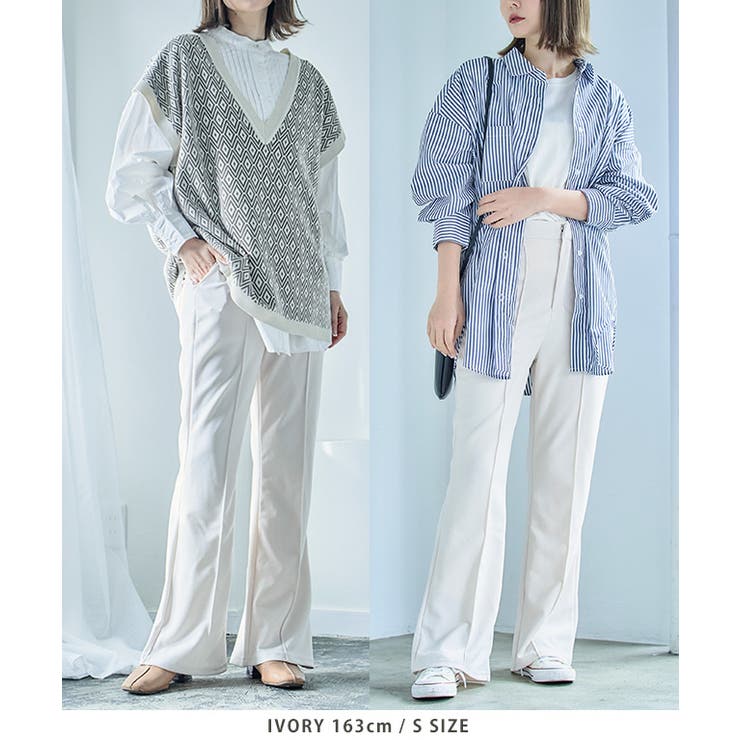 カラーソフトフレアパンツ S M[品番：GW000004219]｜Growing