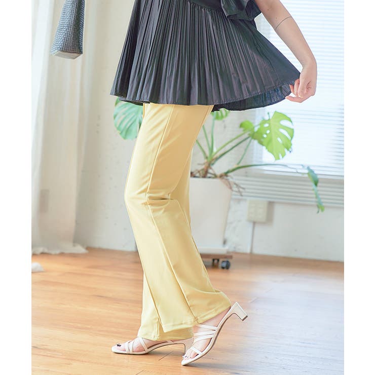 カラーソフトフレアパンツ S M[品番：GW000004219]｜Growing