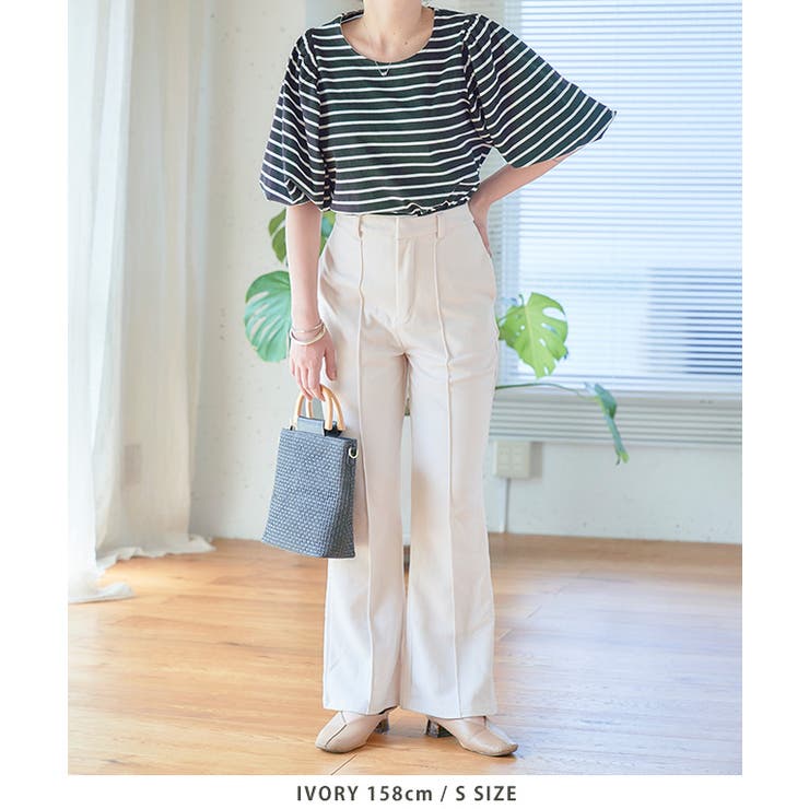 カラーソフトフレアパンツ S M[品番：GW000004219]｜Growing