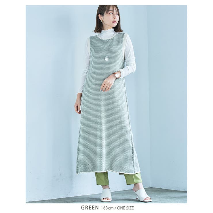レトロ柄2Wayロングジレ ジレ ベスト[品番：GW000004251
