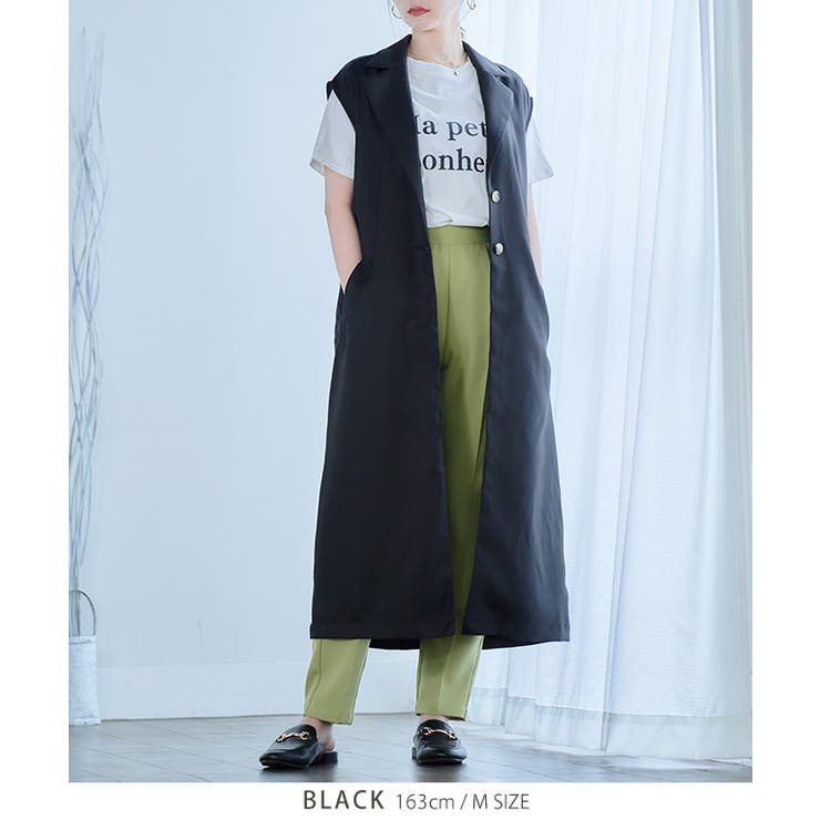 ロングトレンチジレ ロング ベスト[品番：GW000004261]｜Growing