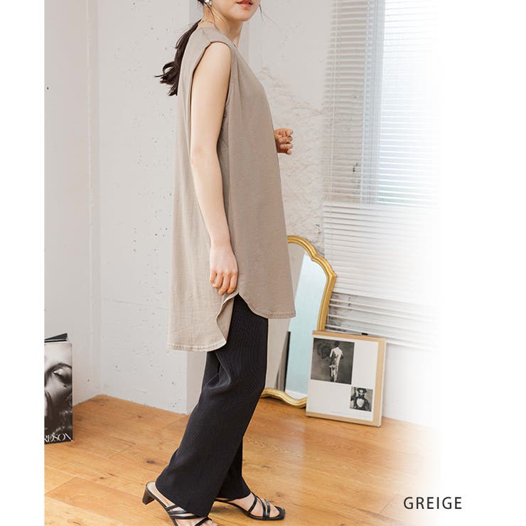 タンクトップ レディース ロング丈[品番：GW000004033]｜Growing Rich 