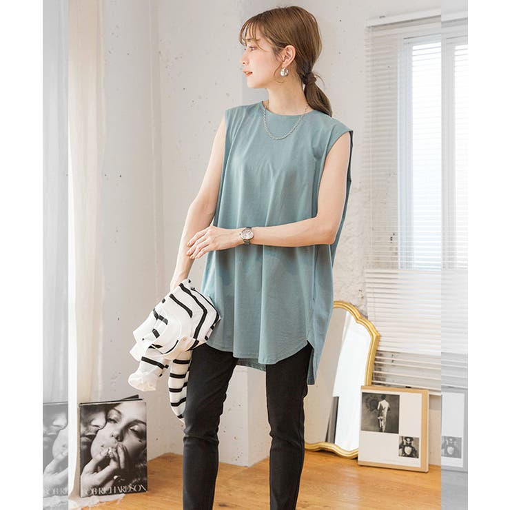 タンクトップ レディース ロング丈[品番：GW000004033]｜Growing