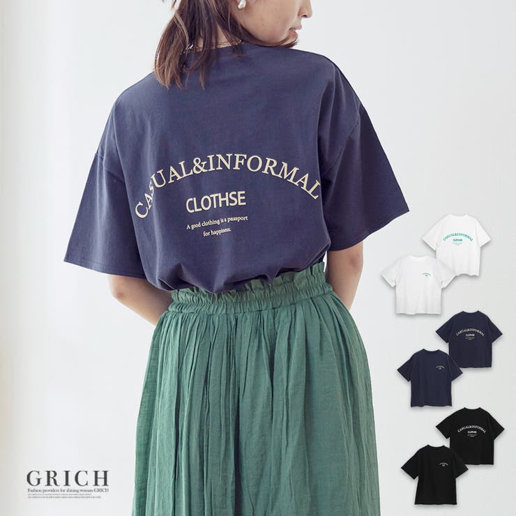 天竺カラープリントゆるTシャツ トップス tシャツ | Growing Rich | 詳細画像1 
