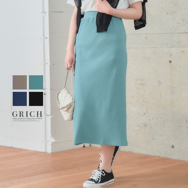リブタイトスリットスカート タイトスカート ロング 品番 Gw Growing Rich グローウィングリッチ のレディースファッション通販 Shoplist ショップリスト
