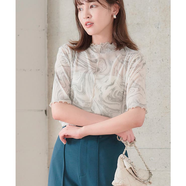 新品未使用タグ付き⭐︎lilybrownパールシアートップス バックスリットシアーロングトップス｜WOMEN｜250HSG80-079B
