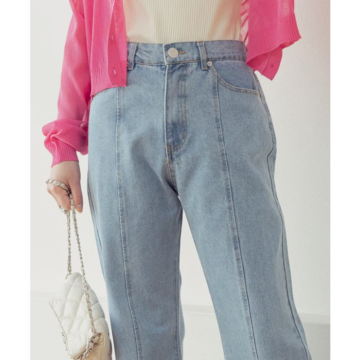 センタープレスセミフレアデニム デニム レディース | Growing Rich | 詳細画像2 