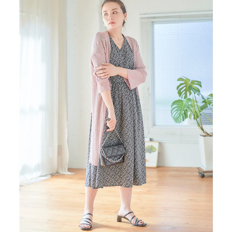 パフスリーブ花柄ワンピース ワンピース ロング | Growing Rich | 詳細画像14 