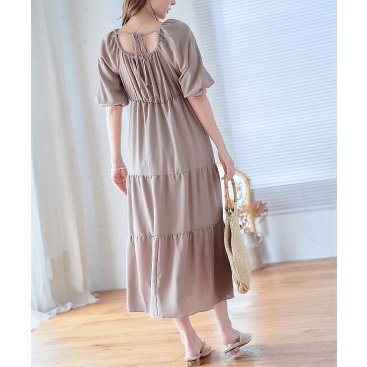 シャーリングティアードワンピース ワンピース ロング | Growing Rich | 詳細画像12 