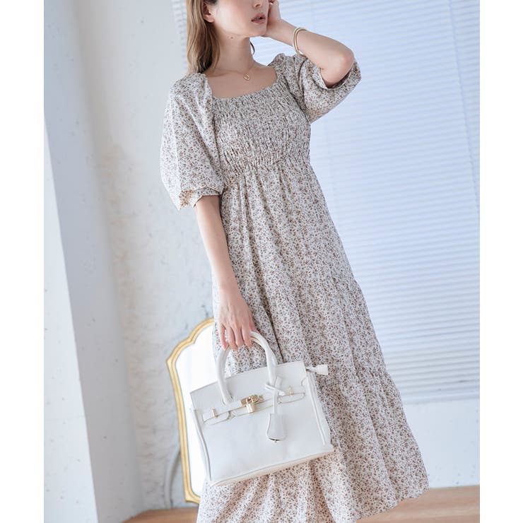 シャーリングティアードワンピース ワンピース ロング | Growing Rich | 詳細画像5 