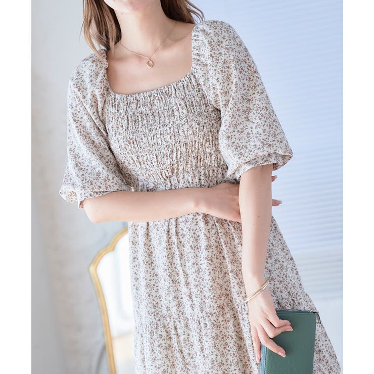 シャーリングティアードワンピース ワンピース ロング | Growing Rich | 詳細画像7 