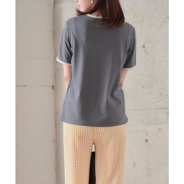 配色ロゴTシャツ トップス ロゴtシャツ | Growing Rich | 詳細画像8 