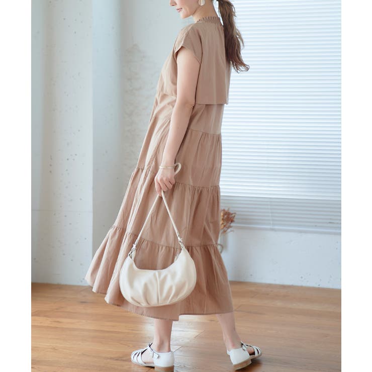 切替シャギーネックワンピース ワンピース ロング | Growing Rich | 詳細画像2 