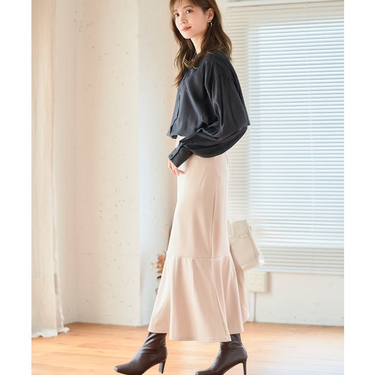 ケープカラーラッフルデザインシャツ トップス ブラウス | Growing Rich | 詳細画像4 