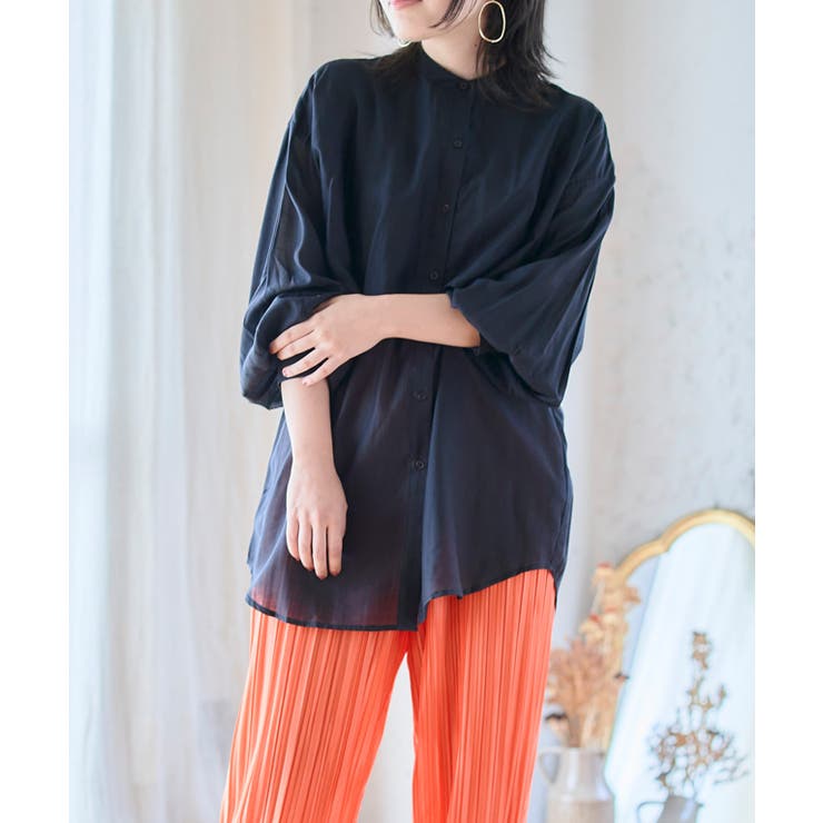 レーヨンケープシャツ トップス ブラウス | Growing Rich | 詳細画像7 