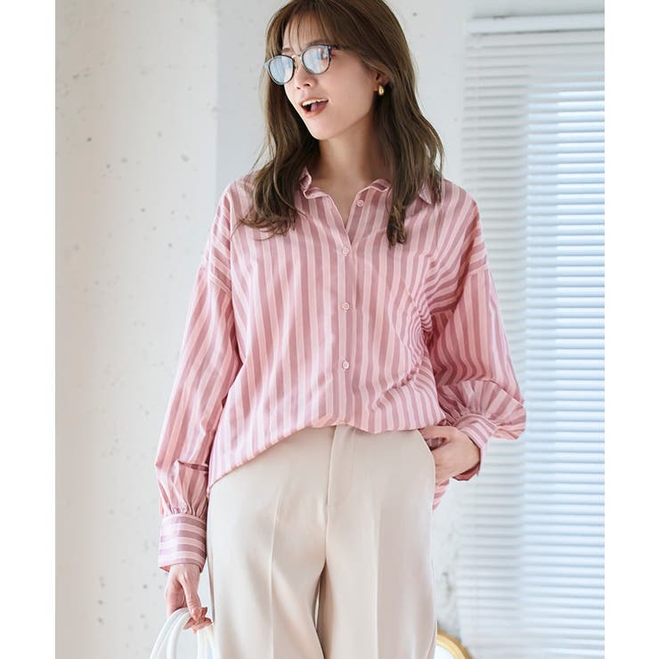 マルチストライプオーバーシャツ トップス シャツ | Growing Rich | 詳細画像10 