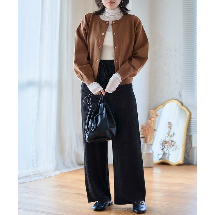 スナップボタンニットカーディガン トップス カーディガン | Growing Rich | 詳細画像11 