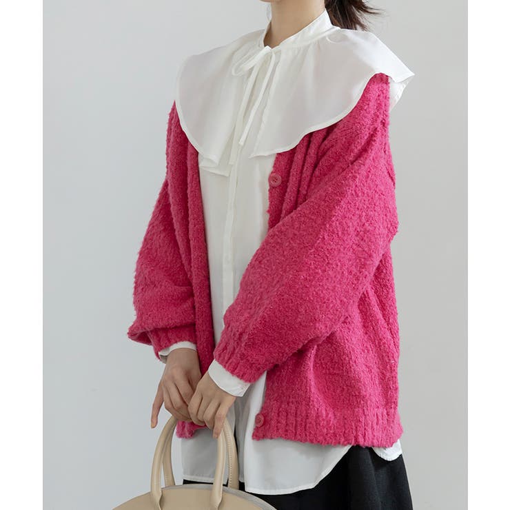 起毛ブークレニットカーディガン ニットカーディガン レディース | Growing Rich | 詳細画像4 