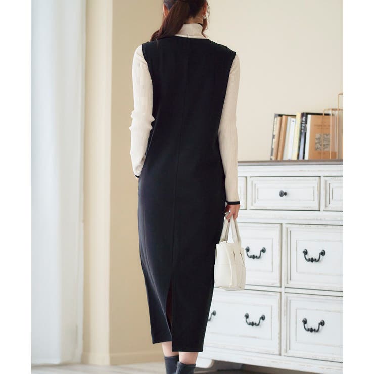 にけ　スラッシュネック ジャンパースカート秋冬用 定価3万 にけ スラッシュネック ジャンパースカート秋冬用 定価3万