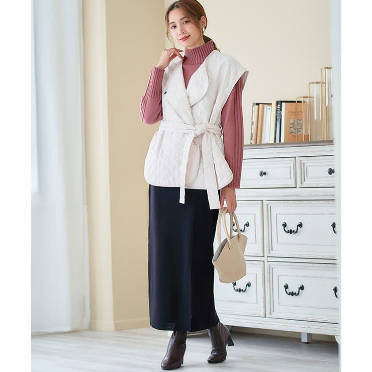 キルティング ベスト レディース | Growing Rich | 詳細画像6 