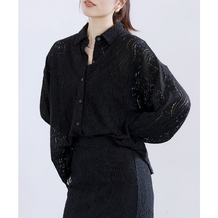 起毛ニットレースブラウス ブラウス 長袖 | Growing Rich | 詳細画像9 