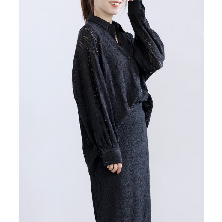 起毛ニットレースブラウス ブラウス 長袖 | Growing Rich | 詳細画像10 