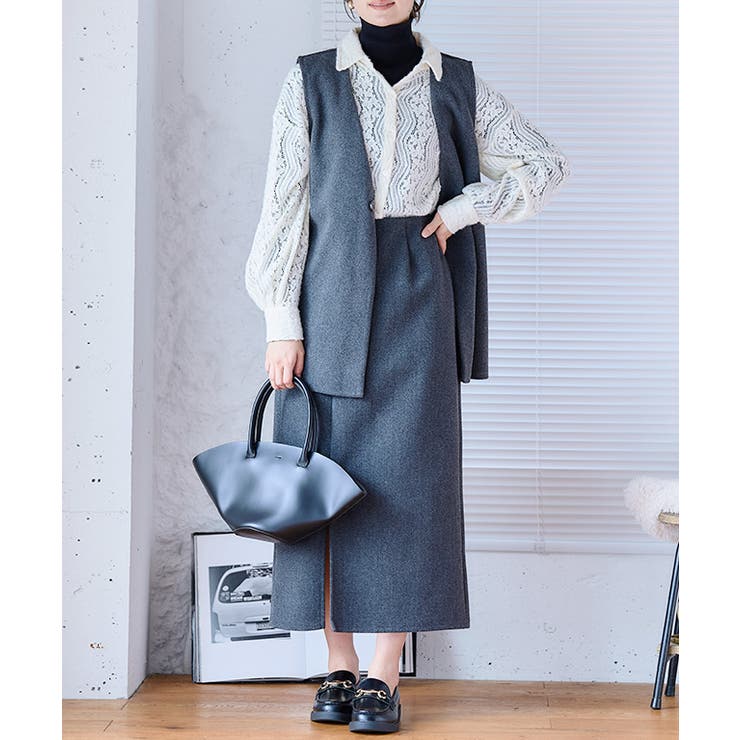 起毛ニットレースブラウス ブラウス 長袖 | Growing Rich | 詳細画像3 