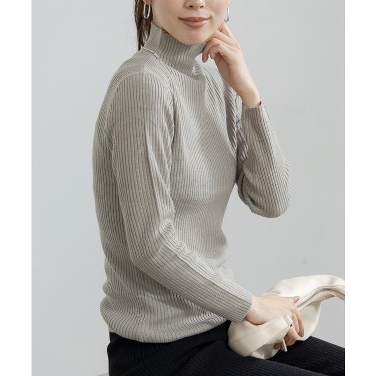 ハイネックリブニット ニット レディース | Growing Rich | 詳細画像12 