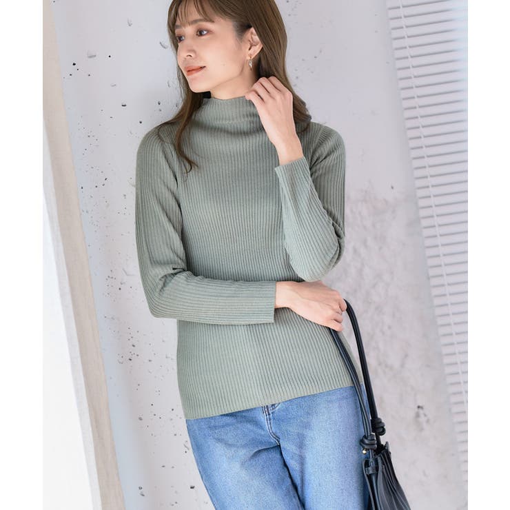 ハイネックリブニット ニット レディース | Growing Rich | 詳細画像5 