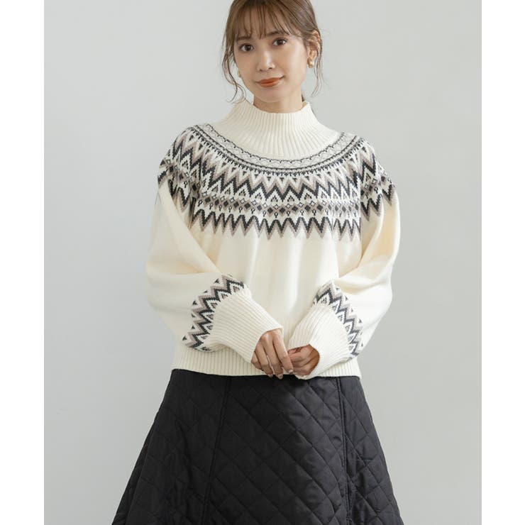 求心柄ハイネックニット ニット セーター[品番：GW000004433]｜Growing