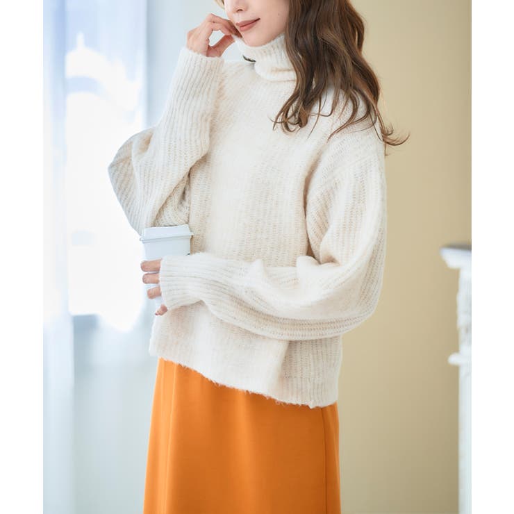 ランタンスリーブハイネックニット ニット レディース | Growing Rich | 詳細画像4 