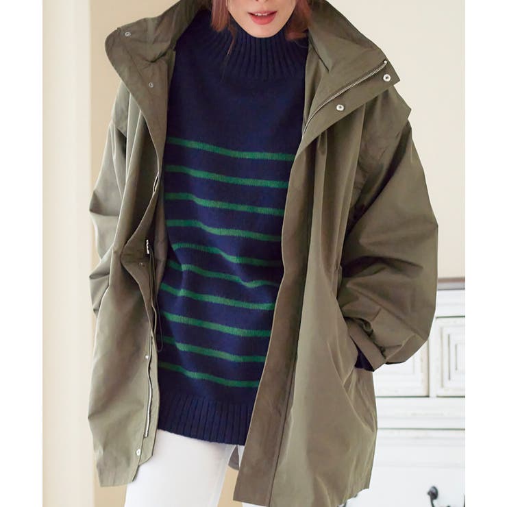 ボーダーハイネックオーバーニット ニット レディース | Growing Rich | 詳細画像7 