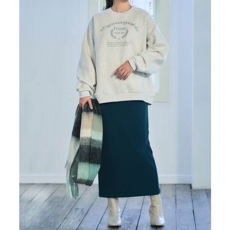 トレーナー レディース Tシャツ トップス スウェット 長袖 刺繍