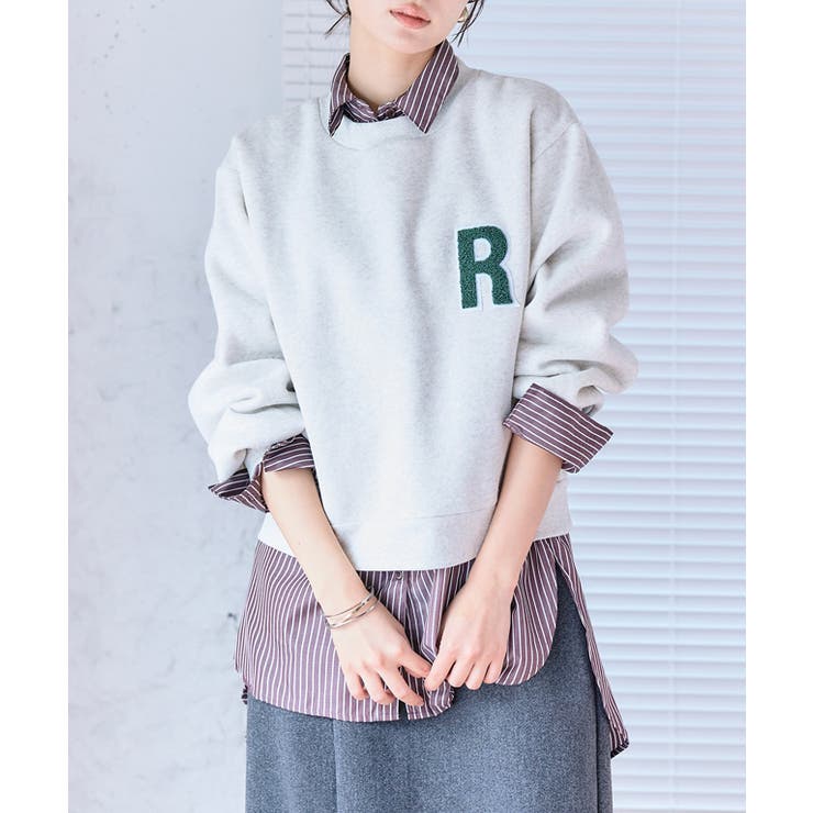 裏起毛 イニシャル サガラ刺繍 | Growing Rich | 詳細画像2 