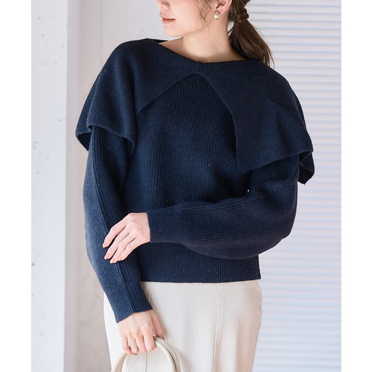 ブラック | アルパカタッチ ビッグカラー 秋冬 | Growing Rich