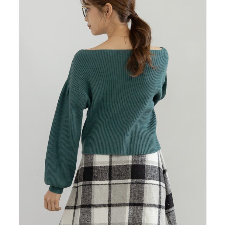 ボートネックボリューム袖ニット ニット レディース | Growing Rich | 詳細画像17 