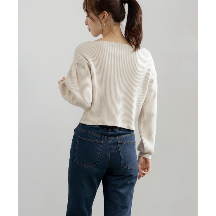 ボートネックボリューム袖ニット ニット レディース | Growing Rich | 詳細画像20 