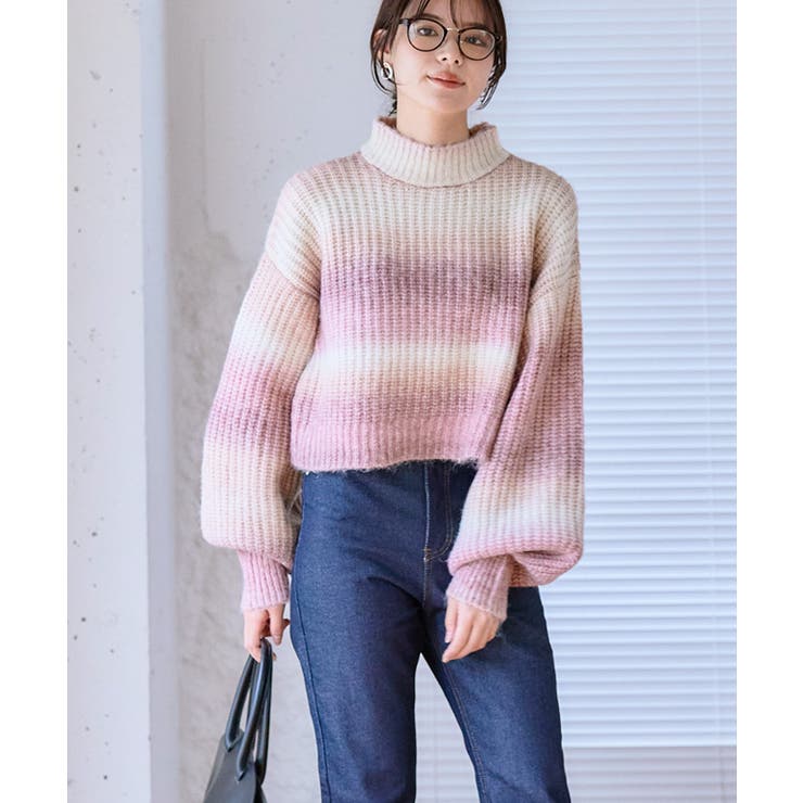 グラデーションボトルネックニット ニット レディース | Growing Rich | 詳細画像2 