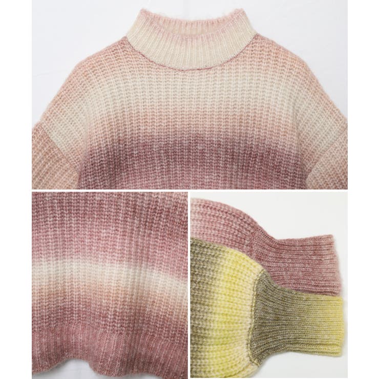 グラデーションボトルネックニット ニット レディース | Growing Rich | 詳細画像14 