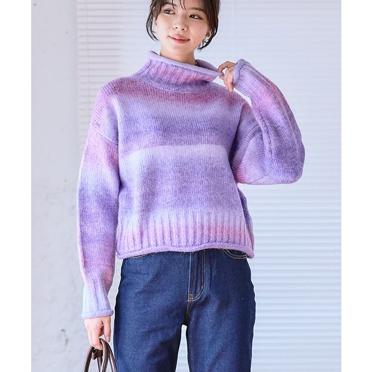 グラデーションハイネックニット ニット レディース[品番