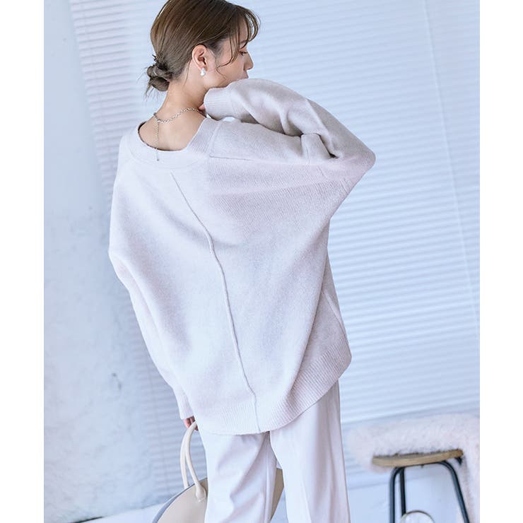 深Vネック天竺ニット ニット レディース | Growing Rich | 詳細画像3 