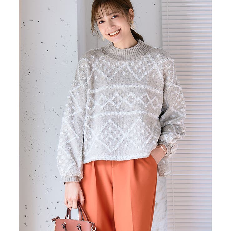 ノルディック柄ジャガードニット ニット レディース | Growing Rich | 詳細画像2 